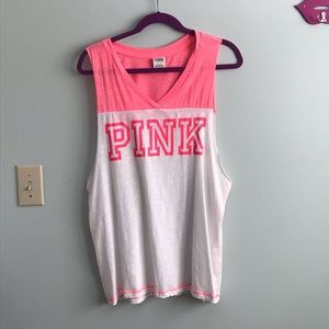 🚫SOLD🚫VS PINK V neck muscle tank top